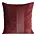 Poszewka na poduszkę 45x45 cm bordowa szenilowa zdobiona pionowym pasem z welwetu CARLA 02 Eurofirany