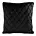 Poszewka na poduszkę 45x45 cm welwetowa pikowana we wzór karo z ozdobną wypustką na brzegach czarna VELVET 27 EUROFIRANY PREMIUM