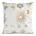 Poszewka na poduszkę 45x45 cm welwetowa zdobiona śnieżynkami biało, szampańska JOY Eurofirany