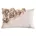 Poszewka na poduszkę 30 x 50 cm welwetowa kolor pudrowy zdobiona aplikacja w róże Eurofirany