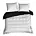 Pościel 160x200 cm komplet 3 częściowy z satyny bawełnianej kolor biało, czarny w paseczki RAYA Eurofirany