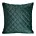 Poszewka na poduszkę 45x45 cm welwetowa pikowana metodą tradycyjnego szycia ciemnozielona RIA 1 EUROFIRANY PREMIUM