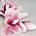 Kwiat sztuczny magnolii biało, różowy z pianki foamirian 59 cm