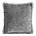 Poszewka na poduszkę 45x45 cm stalowa szenilowa zdobiona futerkiem na brzegach poszewki BLANCA 03 Eurofirany