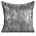 Poszewka na poduszkę 45x45 cm z przecieranym błyszczącym nadrukiem stalowo, srebrna ELISE Eurofirany