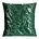 Poszewka na poduszkę 45x45 cm welwetowa zdobiona lśniącym marmurkowym wzorem ciemnozielono, złocista DORIS DESIGN 92 Eurofirany