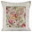 Poszewka na poduszkę 45x45 cm gobelinowa zdobiona tkanym motywem kwiatowym oliwkowo, różowa GOB Eurofirany