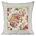 Poszewka na poduszkę 45x45 cm gobelinowa zdobiona tkanym motywem kwiatowym jasnoszara, różowa GOB Eurofirany