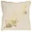 Poszewka dekoracyjna kremowa POPLA z welwetu ze złotymi listkami 45x45 cm Eurofirany
