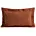 Poszewka na poduszkę  40x60 cm z szenilowej tkaniny ceglasta w drobne prążki Eva Minge Elegante Eurofirany