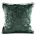 Poszewka na poduszkę 45x45 cm z haftowanym świątecznym motywem z frędzlami na brzegach ciemnozielono, srebrna Eurofirany
