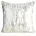 Poszewka na poduszkę 45x45 cm z przecieranym błyszczącym nadrukiem biało, szampańska ELISE Eurofirany