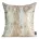 Poszewka na poduszkę 45x45 cm welwetowa zdobiona przecieranym metalicznym nadrukiem kremowa SOFI Eurofirany