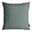Poszewka na poduszkę 45x45 cm z matowej tkaniny pikowana w drobny wzorek techniką hot press ciemnomiętowa LIBI Eurofirany