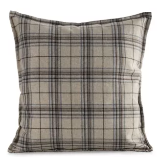 Poszewka na poduszkę 45x45 cm z tkaniny wodoodpornej na taras oraz balkon zdobiona nadrukiem kraty kremowo, beżowa GARDEN Eurofirany