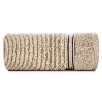 Ręcznik do rąk 30x50 cm bawełniany kolor beżowy z błyszczącą bordiurą 530 g/m2 FILON Eurofirany