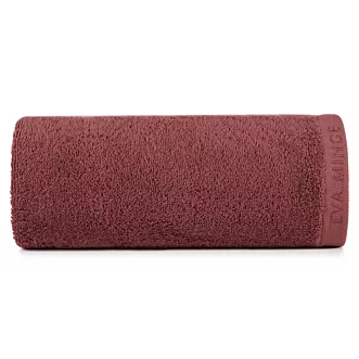 Ręcznik do rąk 30x50 cm bawełniany kolor ceglasty z haftowanym logiem Eva Minge 550 g/m2 VENUS Eurofirany