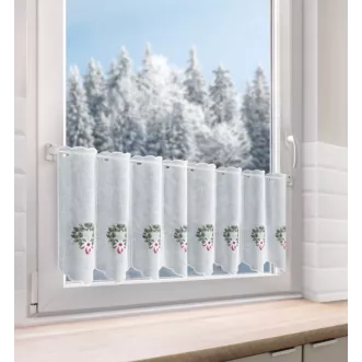 Tkanina firanowa zazdrostka z haftem świątecznym Eurofirany