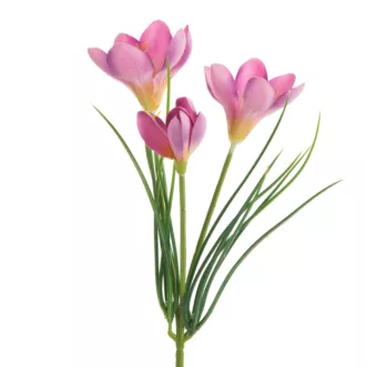 Kwiat sztuczny krokus różowy 30 cm