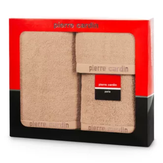 Zestaw ręczników bawełnianych na prezent 3 szt kolor pudrowy 430 g/m2 EVI Pierre Cardin Eurofirany