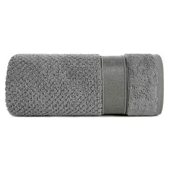 Ręcznik do rąk 30x50 cm z włókna bambusowego kolor stalowy z błyszczącą bordiurą 500 g/m2 MILAN 2 Eurofirany