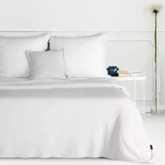 Koc 150x200 cm biały z miękkiego polaru ze strukturą baranka TEDY EUROFIRANY PREMIUM