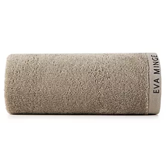 Ręcznik do rąk 30x50 cm bawełniany kolor beżowy z haftowanym logiem Eva Minge 550 g/m2 VENUS Eurofirany