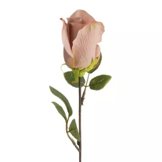 Kwiat sztuczny róża pudrowo różowa 53 cm