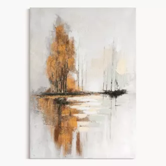 Obraz ręcznie malowany na płótnie SPOKOJNA NATURA Eurofirany