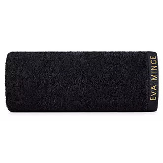 Ręcznik do rąk 30x50 cm bawełniany kolor czarny z haftowanym logiem Eva Minge 550 g/m2 VENUS Eurofirany