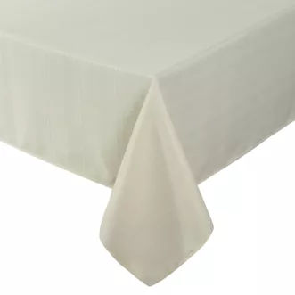 Obrus beżowy 140x300 cm przetykany błyszczącą nicią - GLAMO Eurofirany