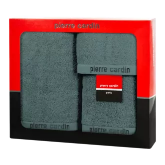 Zestaw ręczników bawełnianych na prezent 3 szt kolor ciemno miętowy 430 g/m2 EVI Pierre Cardin Eurofirany