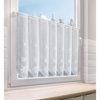 Tkanina firanowa zazdrostka zdobiona świątecznym haftem Eurofirany