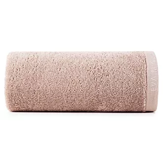 Ręcznik do rąk 30x50 cm bawełniany kolor pudrowy z haftowanym logiem Eva Minge 550 g/m2 VENUS Eurofirany