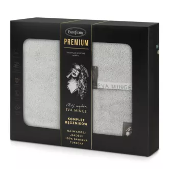 Zestaw ręcznik&oacute;w bawełnianych 3 szt kolor srebrny 550 g/m2 VENUS Eva Minge Eurofirany