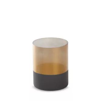 Świecznik dekoracyjny ALISMA 4 brązowo-złoty ze szkła artystycznego Limited Collection Eurofirany