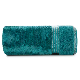 Ręcznik kąpielowy 50x90 cm bawełniany kolor turkusowy z błyszczącą bordiurą 530 g/m2 FILON Eurofirany