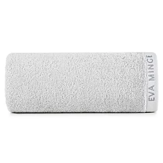 Ręcznik do rąk 30x50 cm bawełniany kolor srebrny z haftowanym logiem Eva Minge 550 g/m2 VENUS Eurofirany
