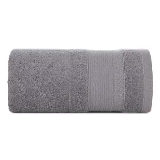 Ręcznik do rąk 30x50 cm bawełniany kolor srebrny w pasy przetykany błyszczącą nicią 500 g/m2 APRIL Eurofirany