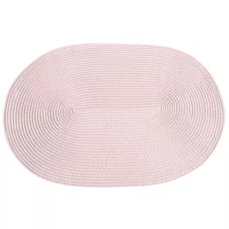Podkładka owalna na stół pudrowo różowa 30 x 45 cm JUDY 2 pleciona