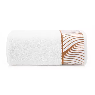 Ręcznik kąpielowy 50x90 cm bawełniany kolor biały,ciemnozłoty z żakardową bordiurą 500 g/m2 BLANCA 3 Limited Collection Eurofirany