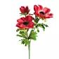 Sztuczny kwiat dekoracyjny ANEMON ZAWILEC czerwony Eurofirany