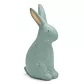 Figurka dekoracyjna wielkanocna z glinki ceramicznej zdobiona lśniącymi drobinkami Eurofirany