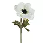 Kwiat sztuczny dekoracyjny ANEMON biały Eurofirany