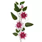 Kwiat sztuczny dekoracyjny POWOJNIK biało-amarantowy Eurofirany