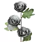 Kwiat sztuczny dekoracyjny srebrny Eurofirany