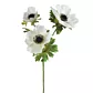 Sztuczny kwiat dekoracyjny ANEMON ZAWILEC biały Eurofirany