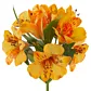 Kwiat sztuczny dekoracyjny RODODENDRON żółto-pomarańczowy Eurofirany
