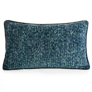Poszewka na poduszkę 30x50 cm z plecionej szenilowej nici z efektem melanżu niebieska BARI Eurofirany