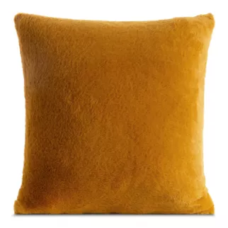 Poszewka na poduszkę 60x60 cm miodowa z miękkiej futrzanej tkaniny NINA Eurofirany
